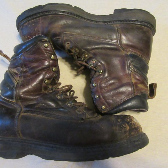 Mens Vtg Red Wing Brown Leather Steel Toe Work Boots Sz 11 main image 6